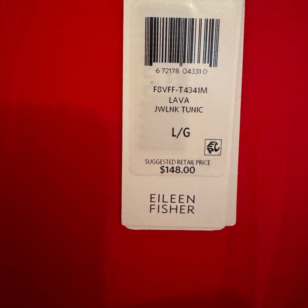 Eileen Fisher Red Women's Top - Picture 5 of 6